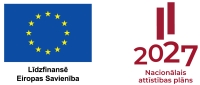 ES logo ar uzrakstu, ka līdzfinansē Eiropas Savienība, NAP logo