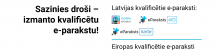 Reklāmas baneris par e-paraksta izmantošanu