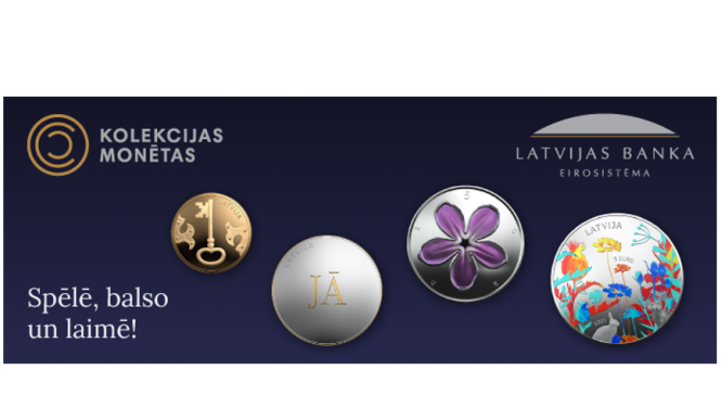 Banneris ar 2021 gada kolekcijas monētām