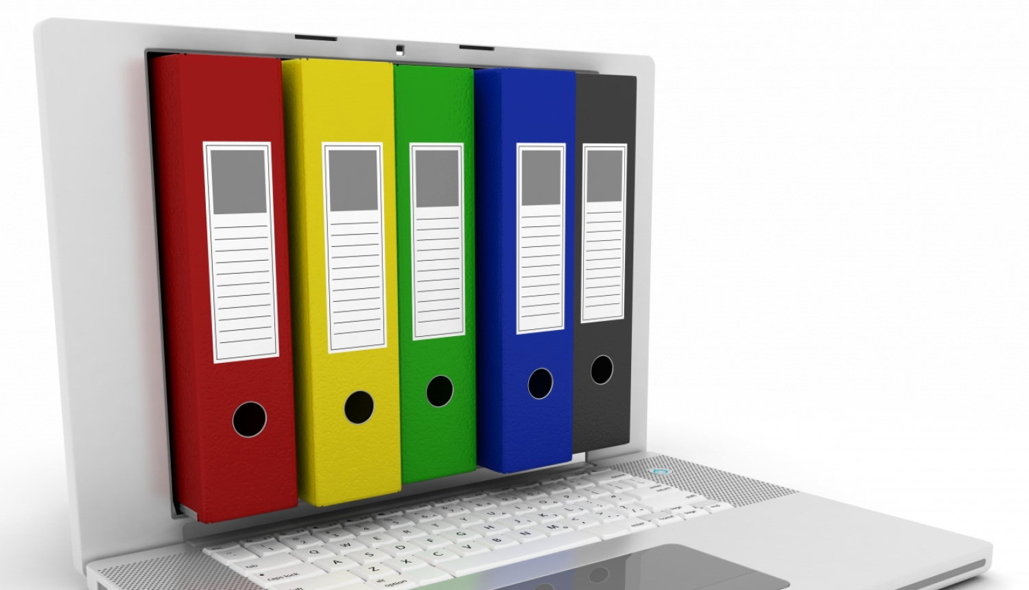 Dokumentu mapes atvērta laptopa ekrānā