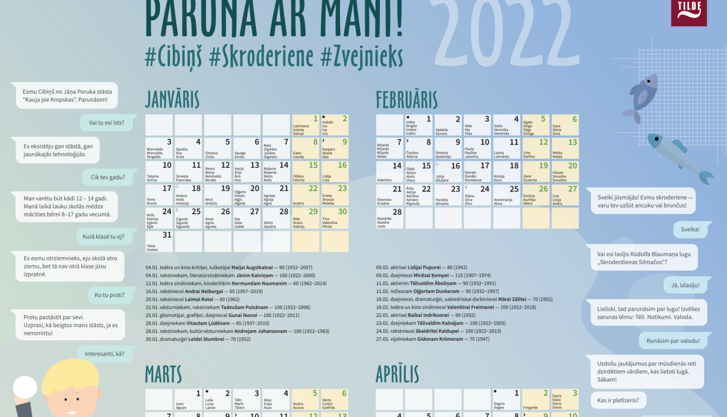 Skats no letonika.lv plakātkalendāra 2022. gadam