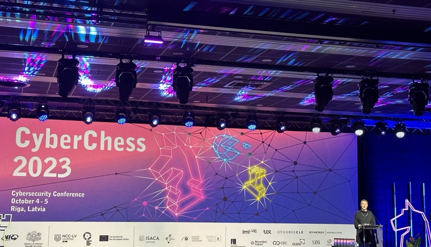 CERT.LV vadītāja Baiba Kaškina konferences CyberChess 2023 atklāšanā