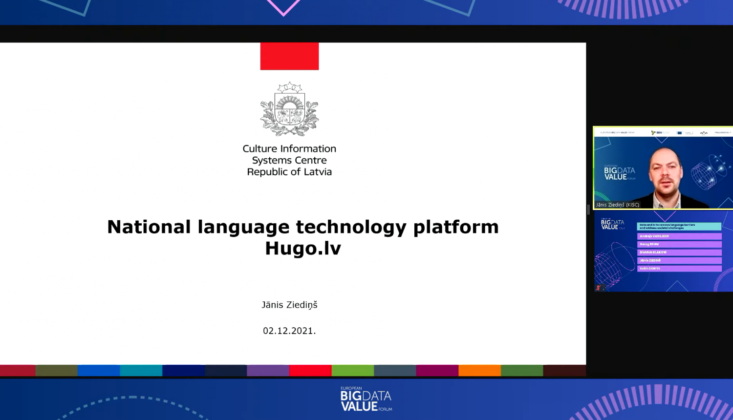 Jāņa Ziediņa prezentācija Eiropas Lielo datu forumā