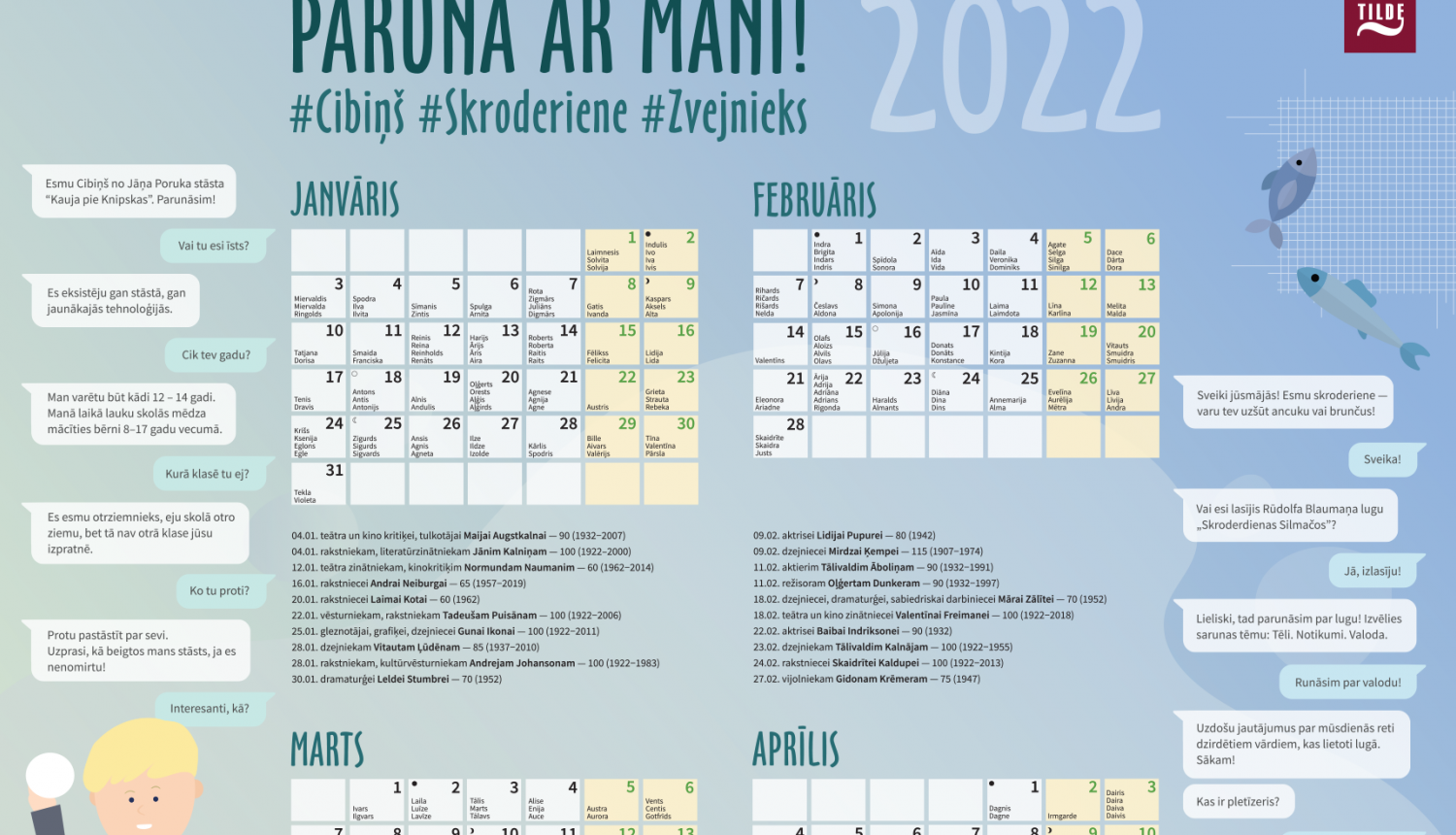 Skats no letonika.lv plakātkalendāra 2022. gadam